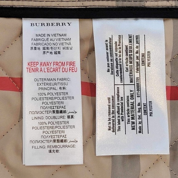 Burberry Quilted Field Coat Black Nova Check Button Front Womens XS Youth 12 - Picture 8 of 16